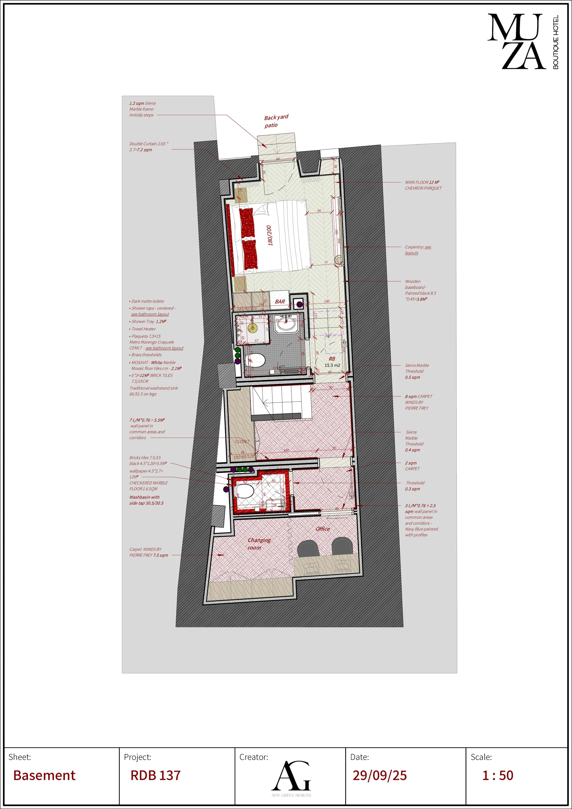 Muza Boutique hotel, Porto, Portugal — ARCHITECTURAL PLANNING (18)